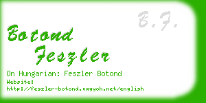 botond feszler business card